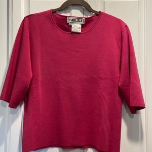 Carlisle dark pink short sleeve sweater